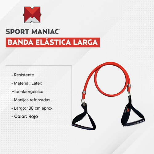 Imagen 2 de 4 de Set Bandas Elásticas Entrenamiento Sport Maniac