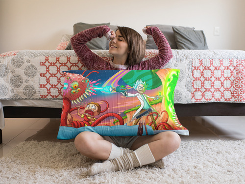 Lençol Solteiro Rick And Morty Personagem Cor Colorido