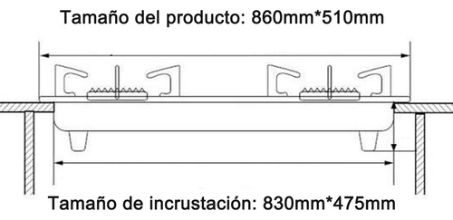 Parrilla A Gas/ Lp Gas Estufas De 6 Quemadores Acero Inox