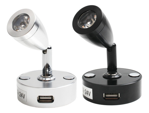 Mesita De Cama Led Para Barco De Lectura Rv Dc12v-24 V, 3 Co