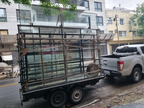 Fletes Con Trailer Para Vidrios Y Ventanas Con Caballetes
