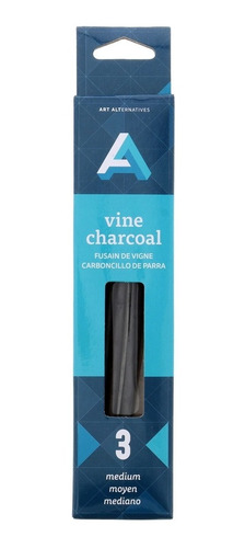 Art Alternatives Vine Charcoal Carboncillo De Parra 3pz Med