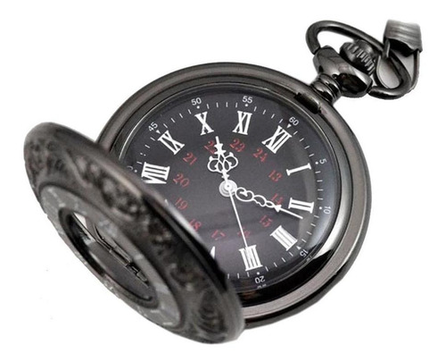 Reloj De Bolsillo Collar Cadena Números Romanos De Cuarzo