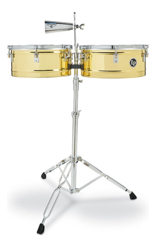 Timbales Lp Matador M257b 14 Y 15 Pulgadas Laton Con Atril