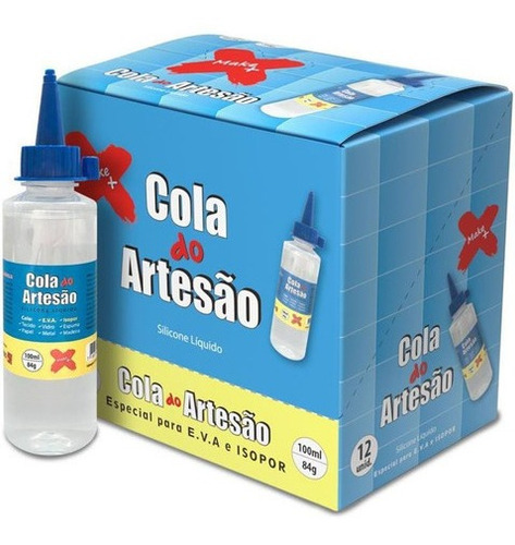 Cola Para Artesanato Artesao Silicone Liquido 100ml Cor Transparente