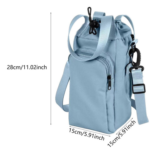 Bolsa De Cuerpo De Botella De Agua Portable Con Bolsas Azul