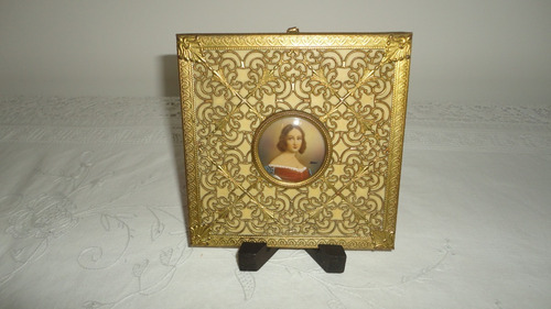 Imagen 6 de 10 de Raro Cuadrito Frances Antiguo Pintado Y Firmado Vealo