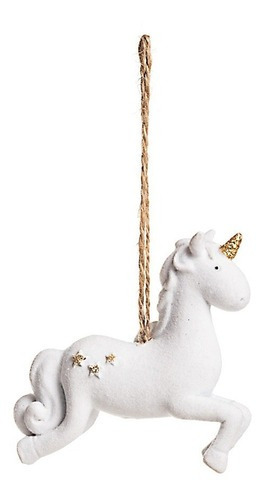 Unicornio saltando para colgar, color blanco, 5 x 10 x 2 cm 1241333