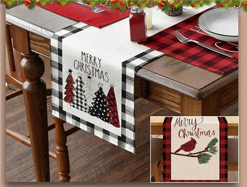 Camino De Mesa De Decoración Navideña Árbol De Navidad