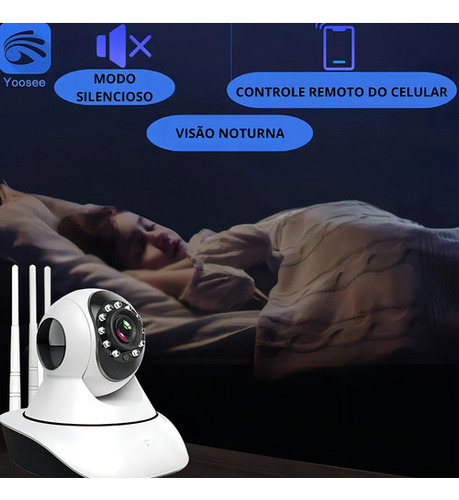 Camera Ip Wifi 3 Antenas Hd 720p App Yoosee/yyp2p Noturna