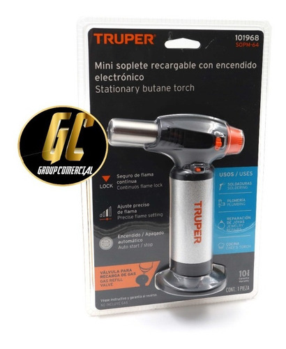 Mini Soplete Recargable De Gas Butano, Truper