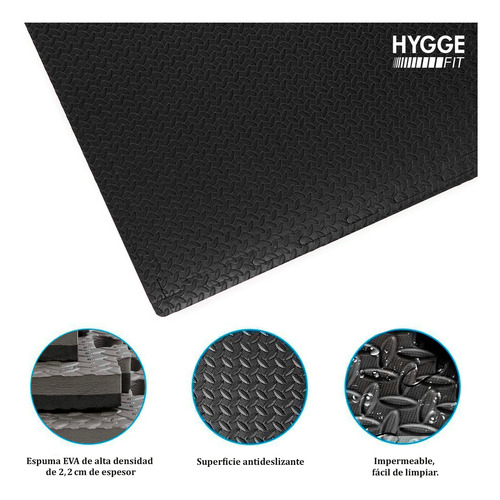 Imagen 6 de 10 de Piso Goma Eva Encastrable Tatami Con Bordes 60x60 22mm Pack4