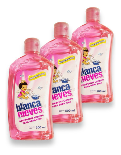 Detergente Liquido Blanca Nieves 500 Ml - 3 Pz