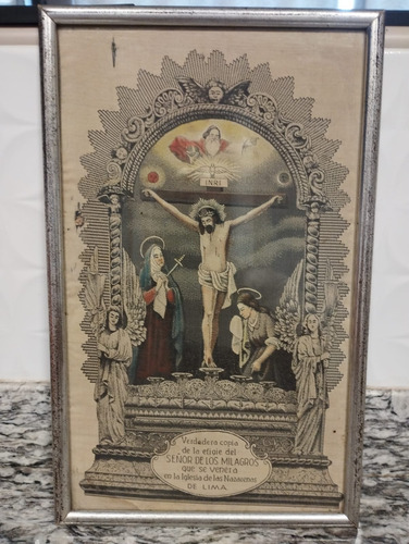 Antiguo Cuadro Con Imagen Del Señor De Los Milagros (Usado)