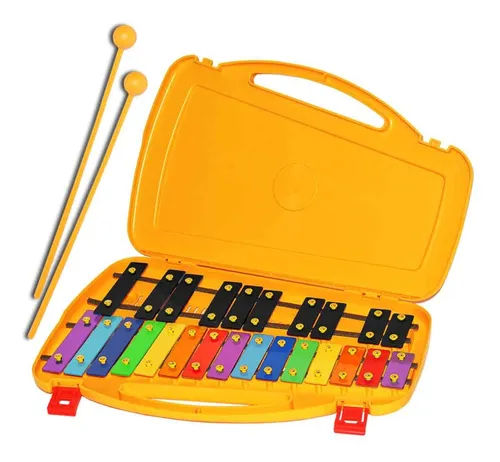 Metalofono Cipriani 25n Cromático 25 Teclas Amarillo