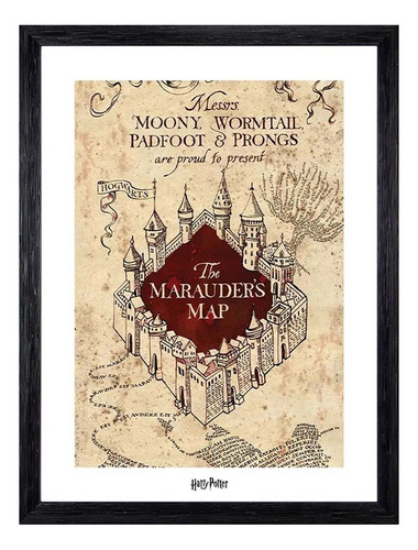 Mapa Del Merodeador Poster Enmarcado Original Harry Potter