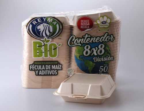 Contenedor 8x8 División Biodegradable Reyma 50 Pzs