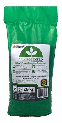 Wakefield Compost Hero Biochar Blend 1 Galón Compost Premium