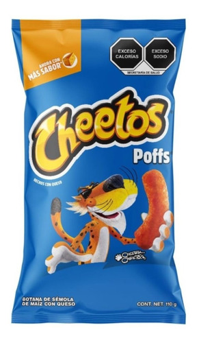 Cheetos Poffs Poffs Sabor Queso 110g 10pza