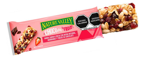 Barras Nature Valley Chocolate fruit fresa con arandanos y trozos de chocolate 104g