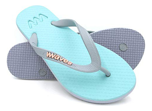 Waves Flip Flops For Women - 100% Natural  B07b2zklvk_200324