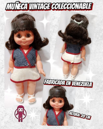 Imagen 1 de 6 de Muñeca Vintage Hecha En Venezuela
