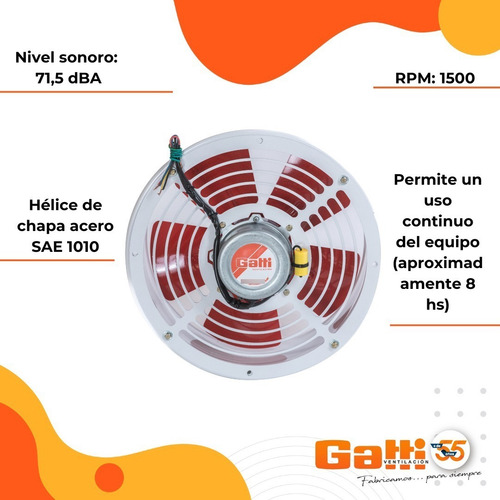 Extractor Semindustrial Para Baño/cocina 40 Cm P/pared Gatti