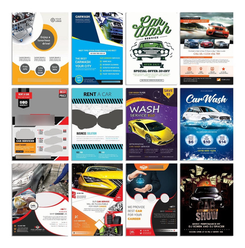 70-flyers De Loja De Carros Psd Photoshop+bônus
