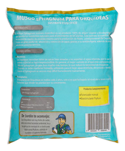 Sustrato Para Orquídeas Musgo Anasac 200 Gr
