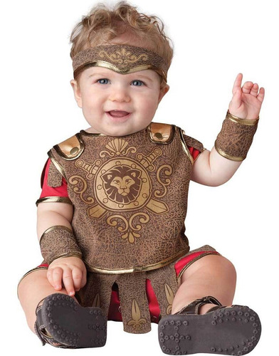 Disfraz Para Bebé Gladiador Talla 6-12 Meses Halloween