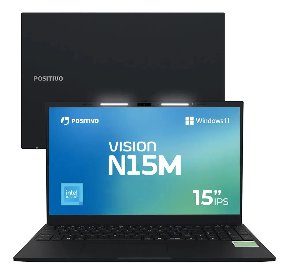 Notebook Positivo Vision N15M Intel N100 8GB RAM 128GB SSD, Windows 11 Home e Tela 15.6" Full HD IPS Antirreflexo