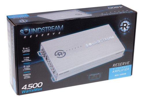 Amplificador Soundstream Rs5.4500d Full Range De 5 Canales Color Blanco