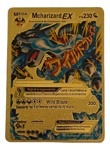 Juego De Cartas Dorada Mcharizard Ex