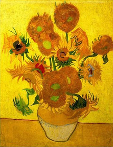 Kit De Pintura Con Diamantes 5d Girasoles Van Gogh 30x40cm