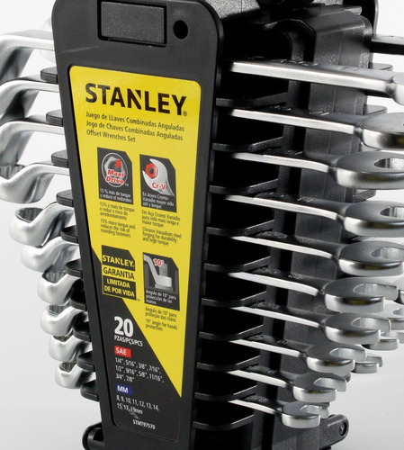 Llaves Combinadas Stanley Milimétricas Y Pulgadas 20 Llaves