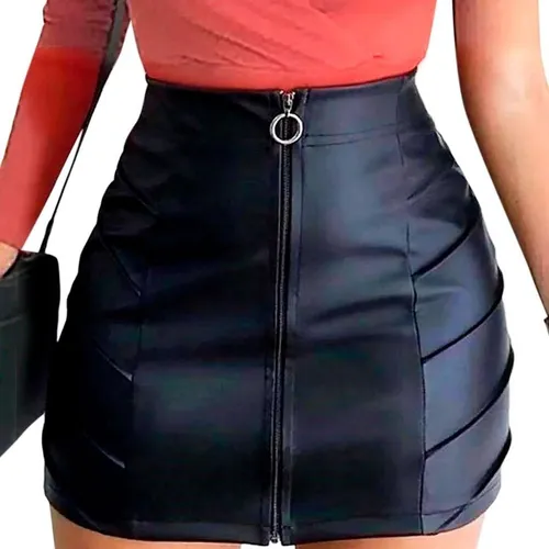 Saia courino com ziper na frente sales
