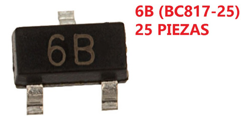 Paquete De 25 Unidades 6b (bc817-25) Transistor Smd