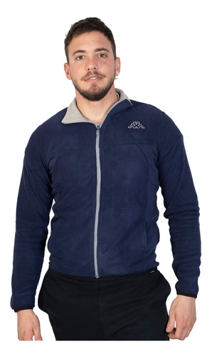 Campera Kappa Vaurion Hombre Training Azul Marino