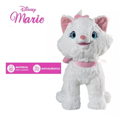 Pelucia personagens disney 37 cm gatinha marie estrela