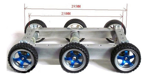 Chasis De 6wd Robot Chassis Con 6pcs Motors Visualización