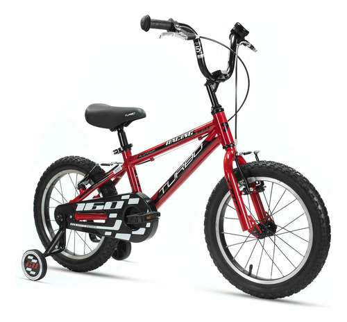 Bicicleta Infantil R16 Racing Para Niño De Aluminio Turbo Color Rojo Tamaño del cuadro S