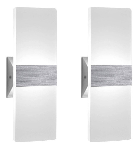 Aplique De Pared Moderno 12w Juego De 2 Lámpara De Par...