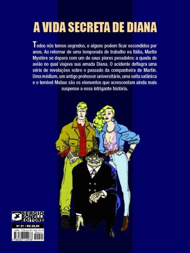 Martin Mystère - Volume 21: A Vida Secreta De Diana, De Castelli, Alfredo. Editora Mythos, Capa Mole Em Português