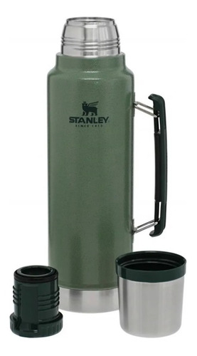 Imagen 4 de 9 de Kit Juego Stanley Termo Verde Clasico 1lt + Mate + Bombilla