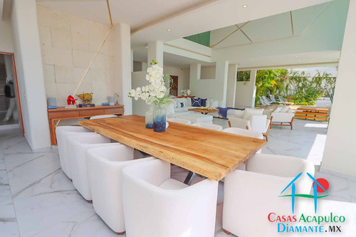 Cad Casa Punta Arena. Terraza Con Vista Espectacular A La Bahía De Acapulco, Alberca Con Fuente Y Jacuzzi