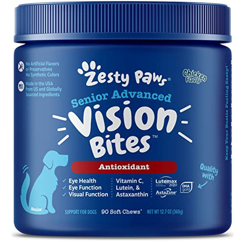 Zesty Paws Eye Supplement For Dogs - Vision Support Yh1dy