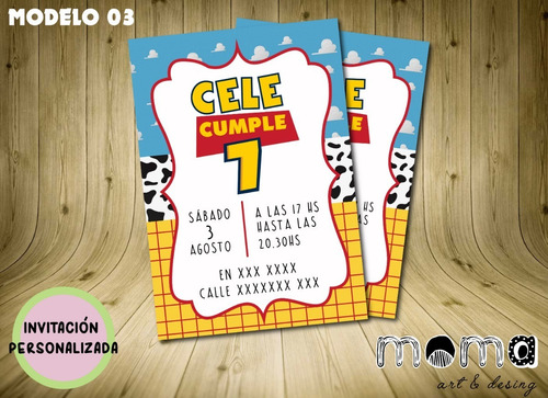 Invitaciones Imprimibles Y Digitales - Toy Story