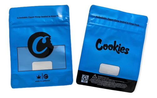 30 Bolsas Herméticas Mylar Cierre Resellables Cookies 28gr 