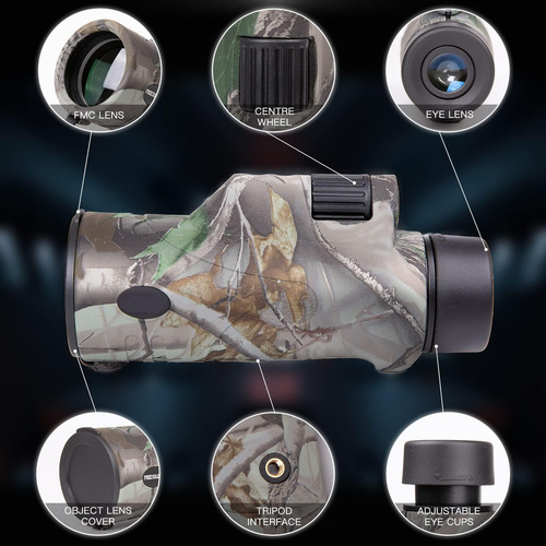 Telescopio Monocular De 10 X 42 Pulgadas, Monocular De Caza