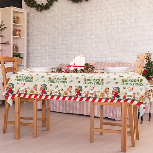 Decoraciones De Navidad Vintage, 3 Manteles De Navidad Con P